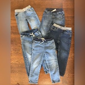 Bundle, Five, Sz 5 Boys Pull On Jeans Denim, Hanna Andersson, Gap, J.Crew